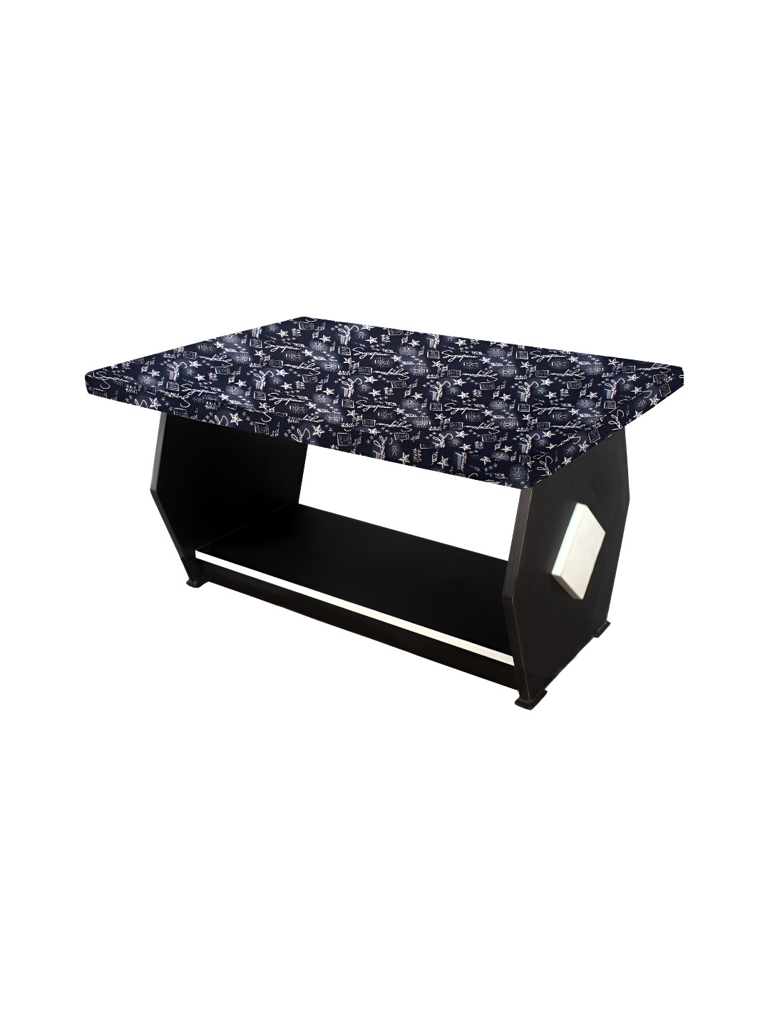 Stylista Blue White Printed Waterproof Table Cover