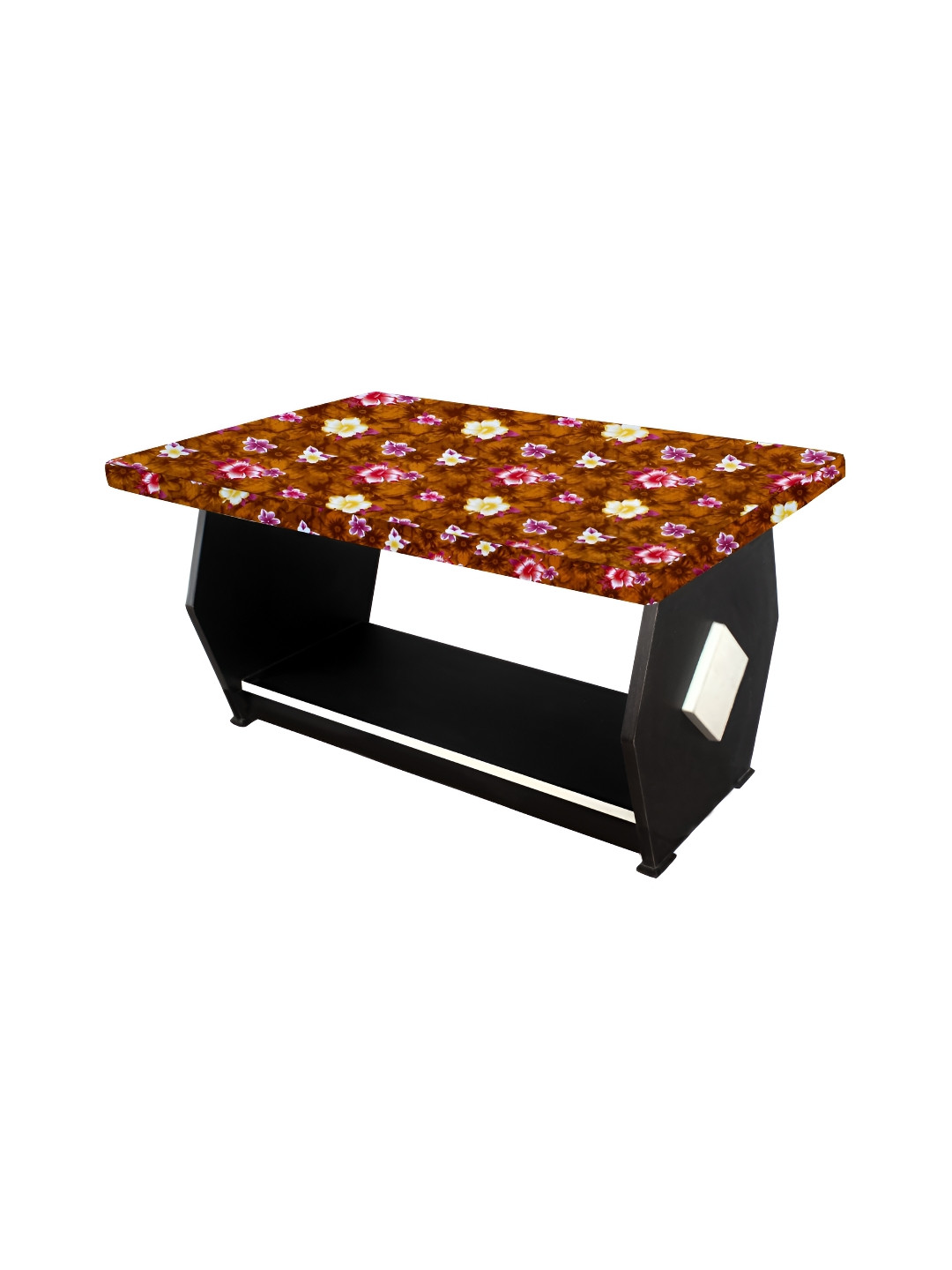 Stylista Orange & Pink Floral Printed Waterproof Rectangle 91.44 cm x 60.96 cm Table Cover