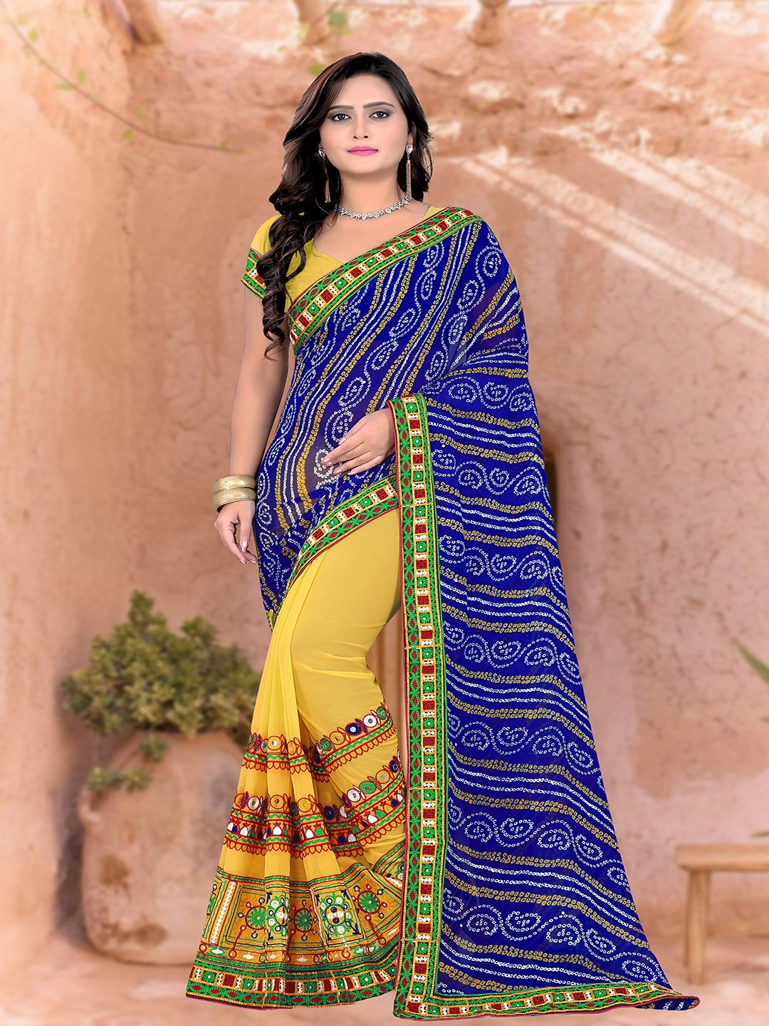 Bandhani half sarees online online