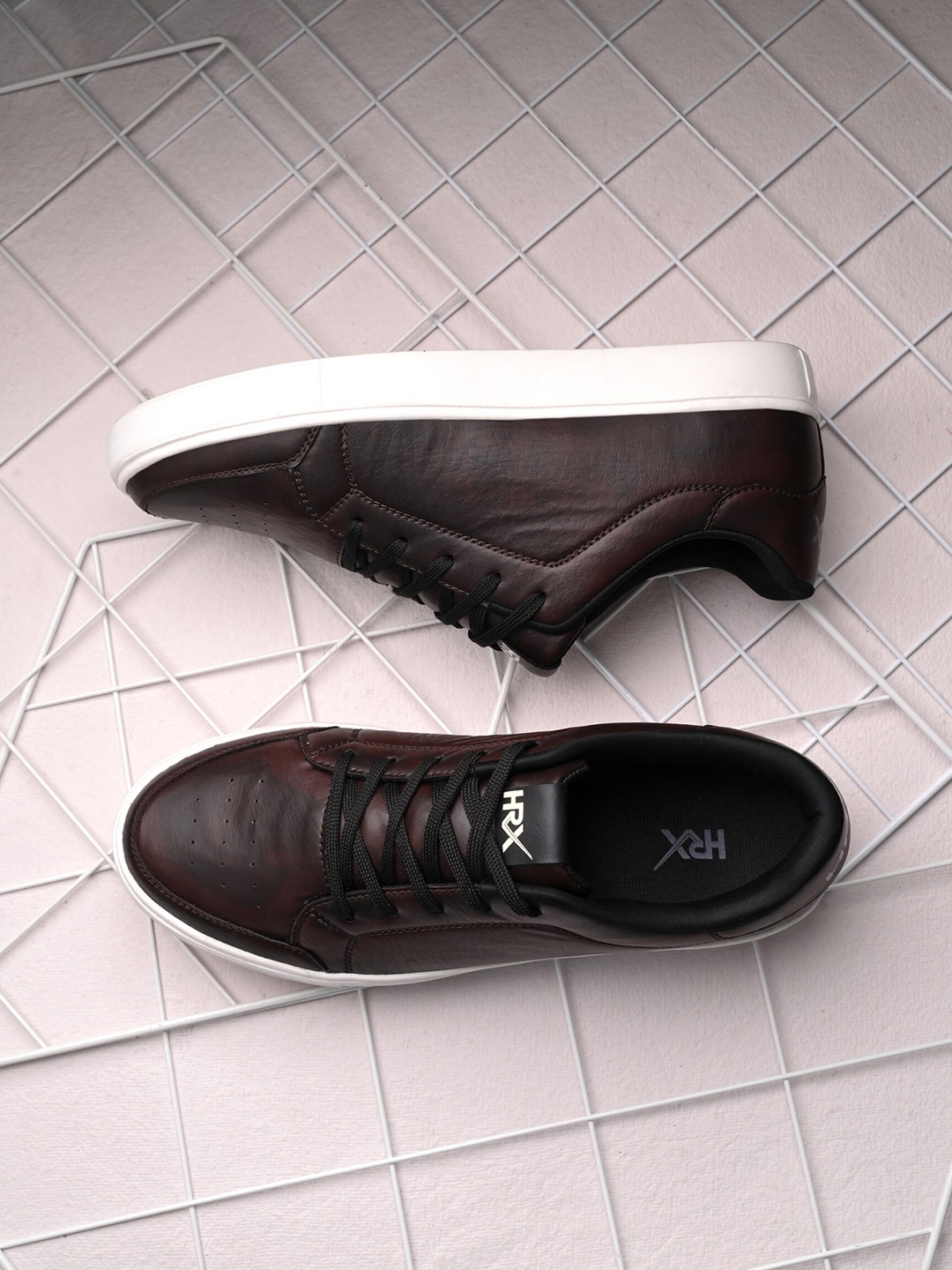 Buy HRX by Hrithik Roshan Men Brown Contrast Sole Lace Up Sneakers Casual Shoes for Men 26889856 Myntra