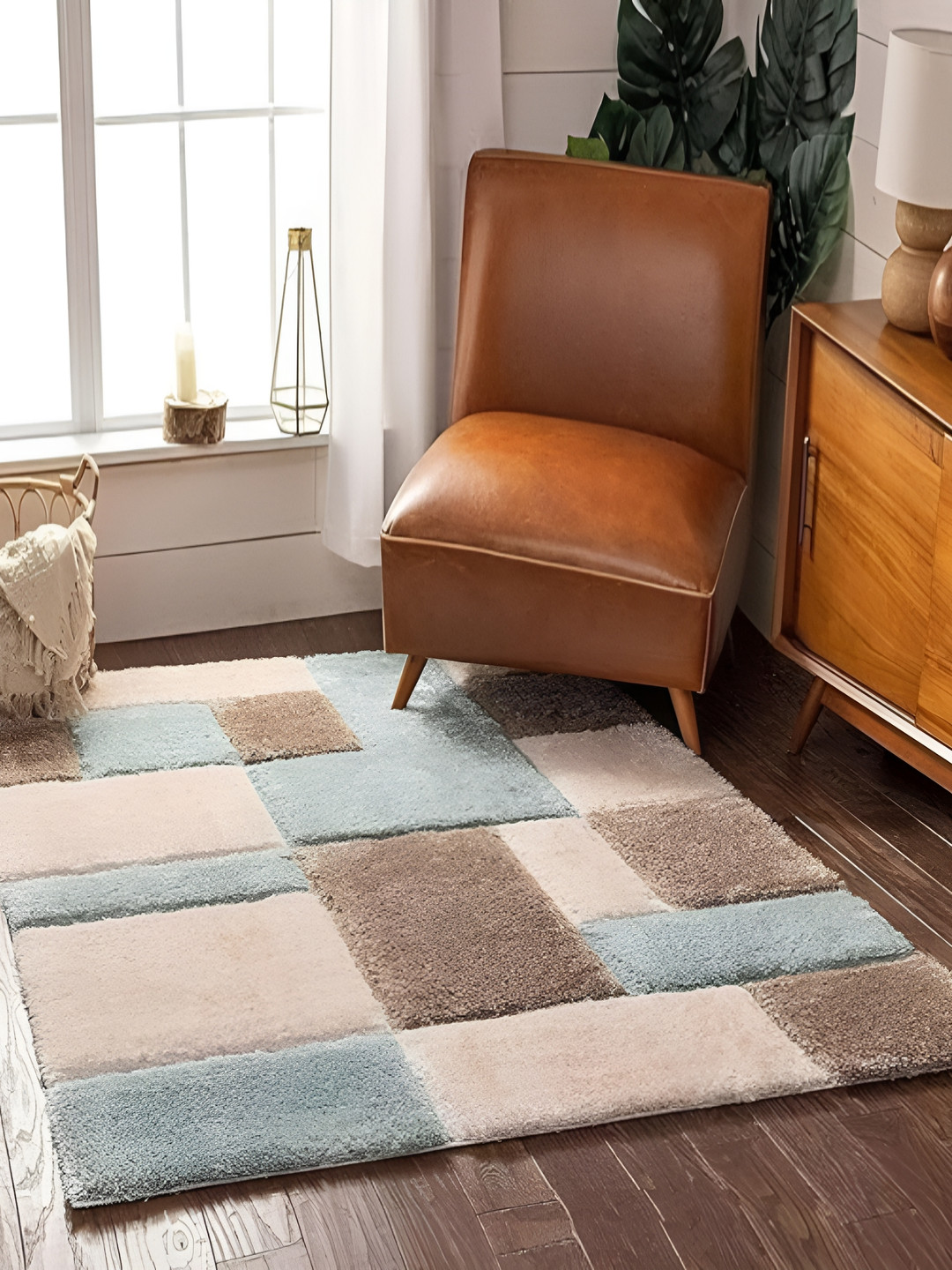 Shopgallery Steel Geometric Anti-Skid Carpet