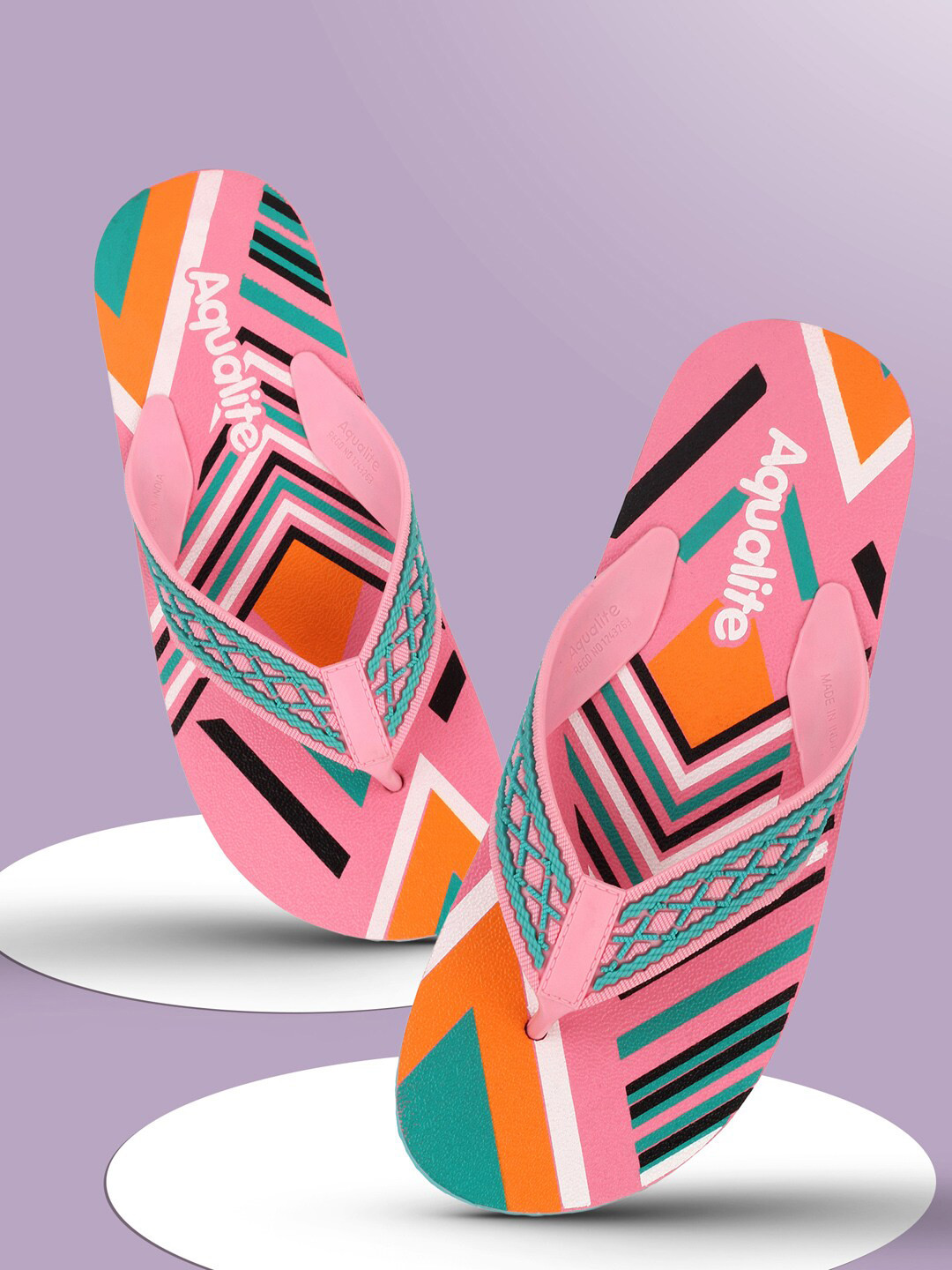 Aqualite Women Printed Thong Flip-Flops