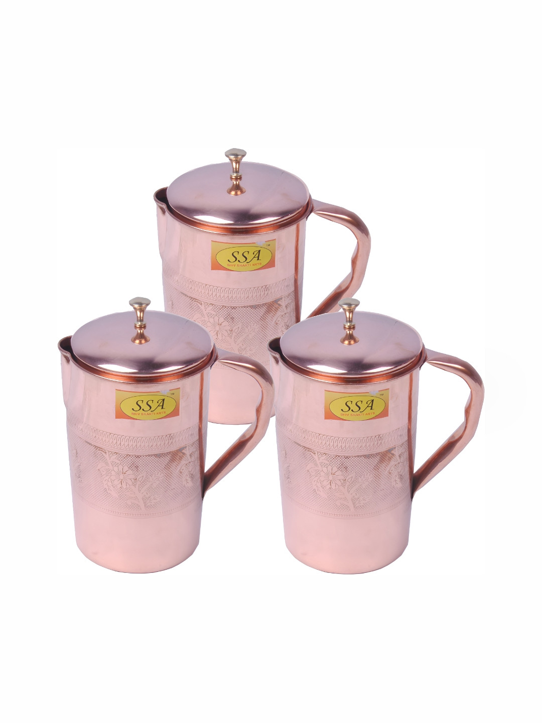 Shivshakti Arts Brown Easy to Clean Copper Water Jugs