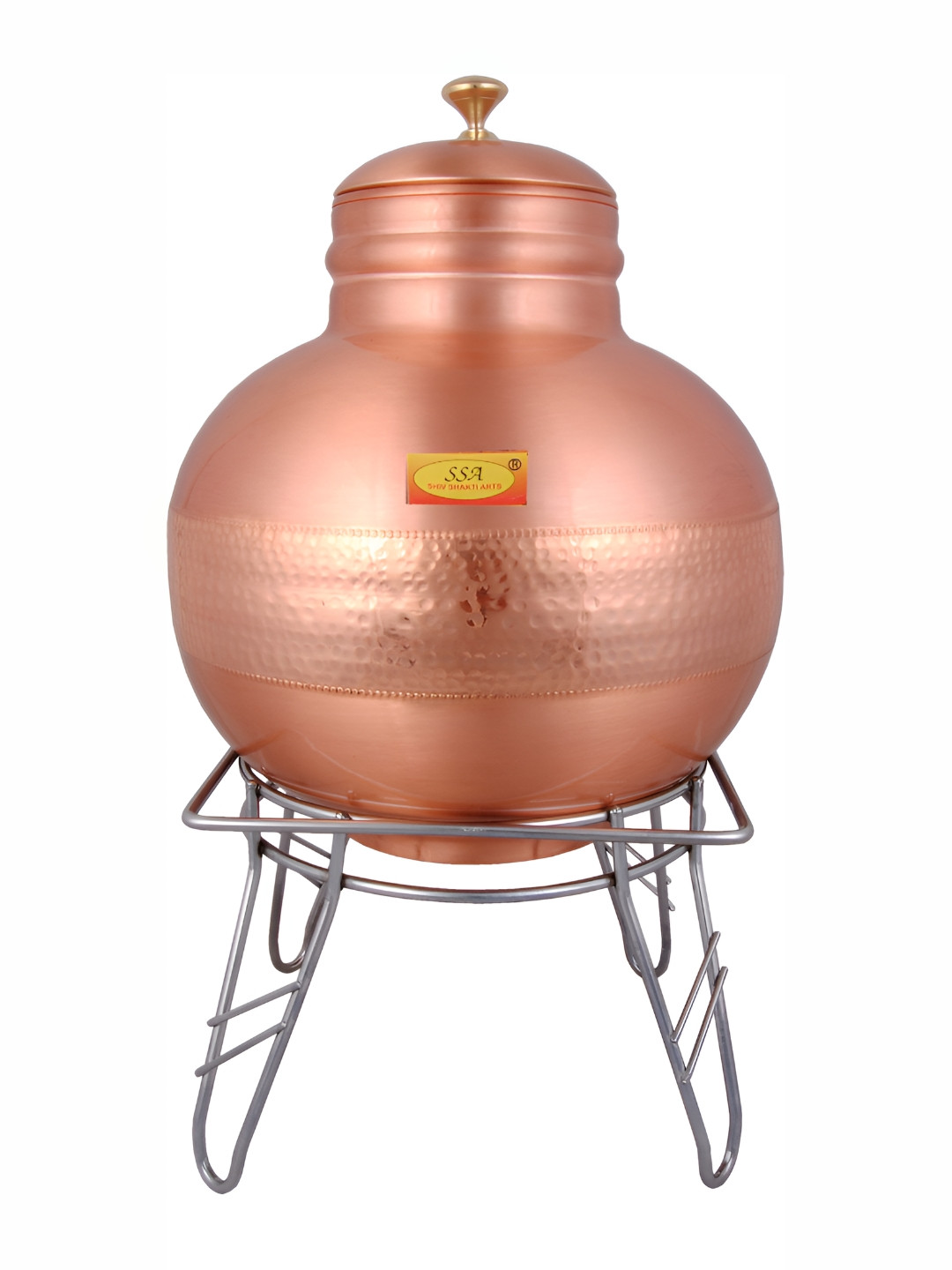 Shivshakti Arts Brown Textured Copper Easy to Clean Water Jugs 3.5 L