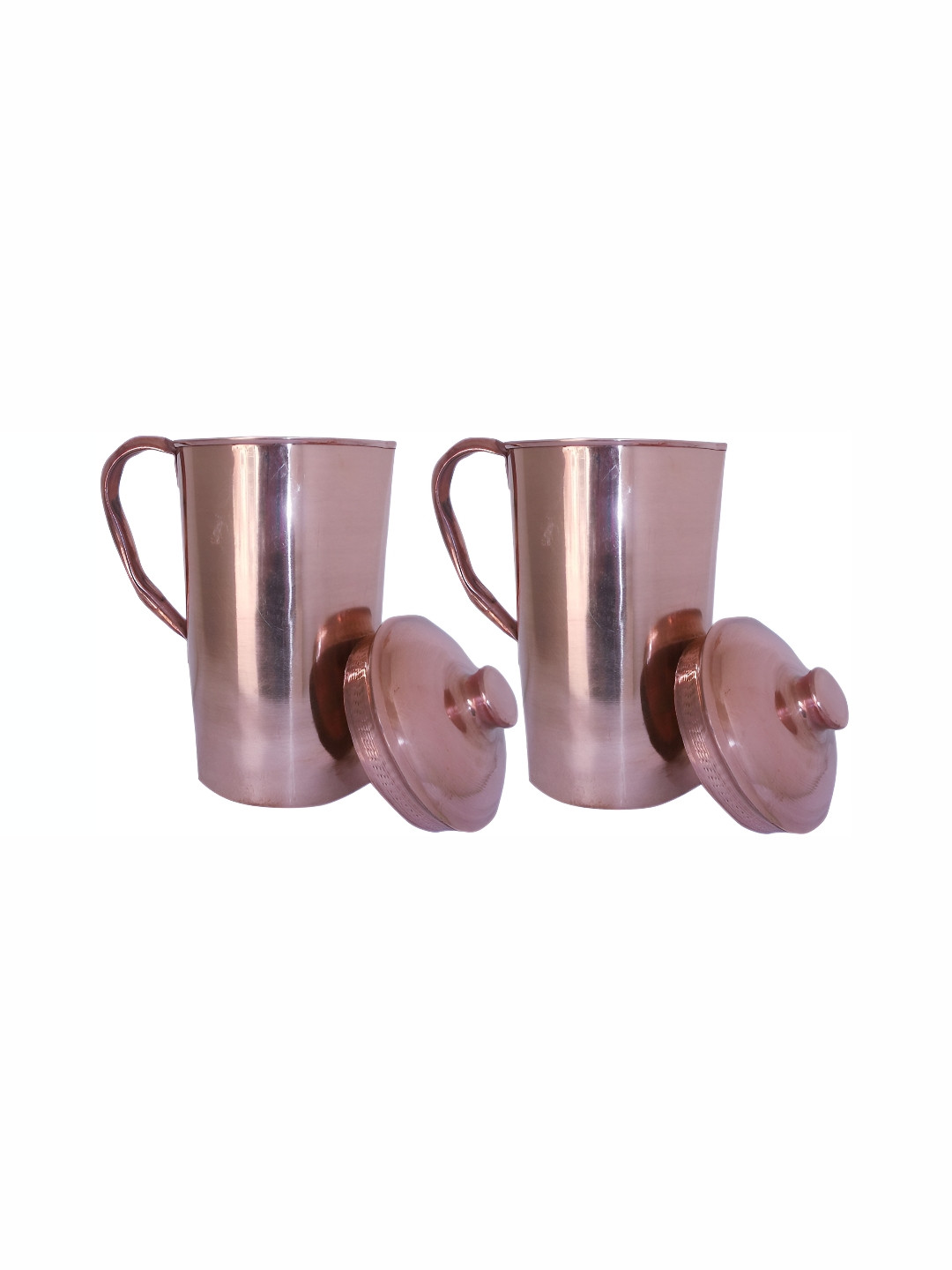 Shivshakti Arts Brown Textured Copper Easy to Clean Copper Water Jugs 1.5 L