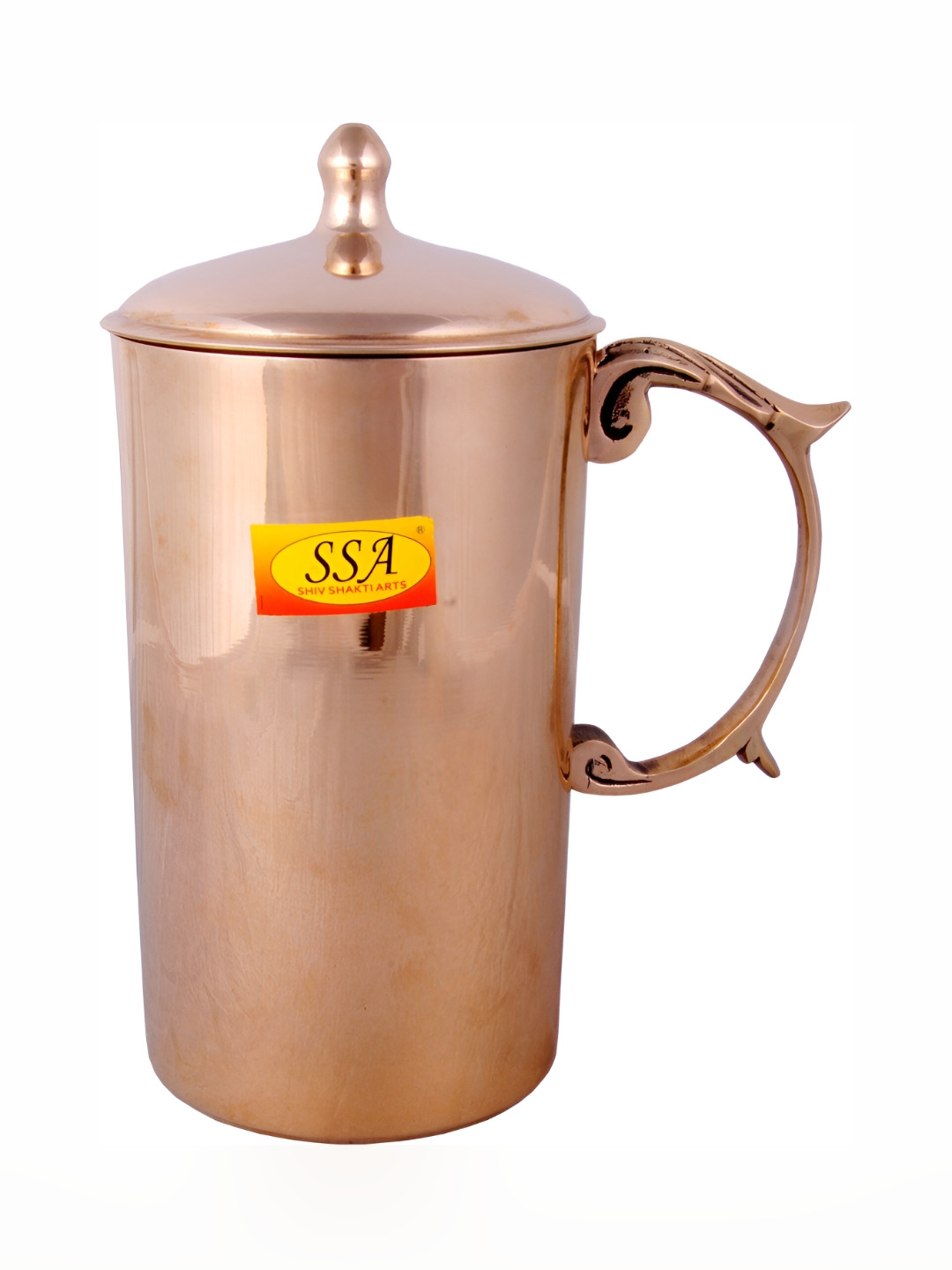 Shivshakti Arts Copper Toned Easy To Clean Bronze Water Jug 1.5 L