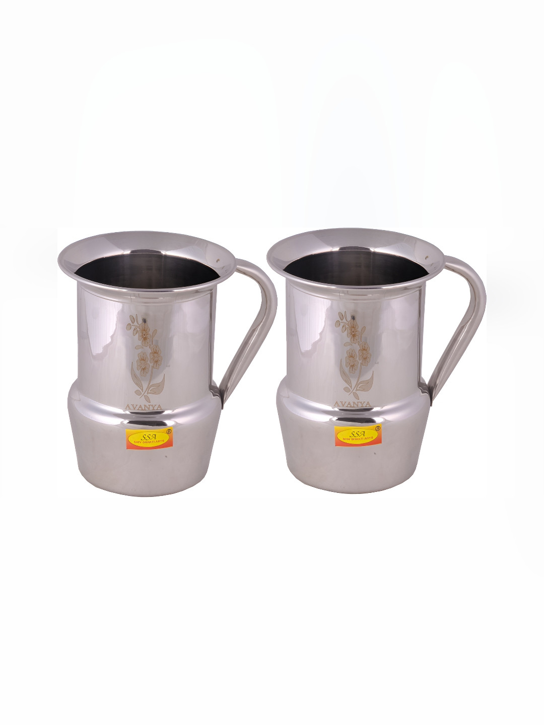Shivshakti Arts 2 Pieces Easy To Clean Stainless Steel Water Jugs 1.8 L Each
