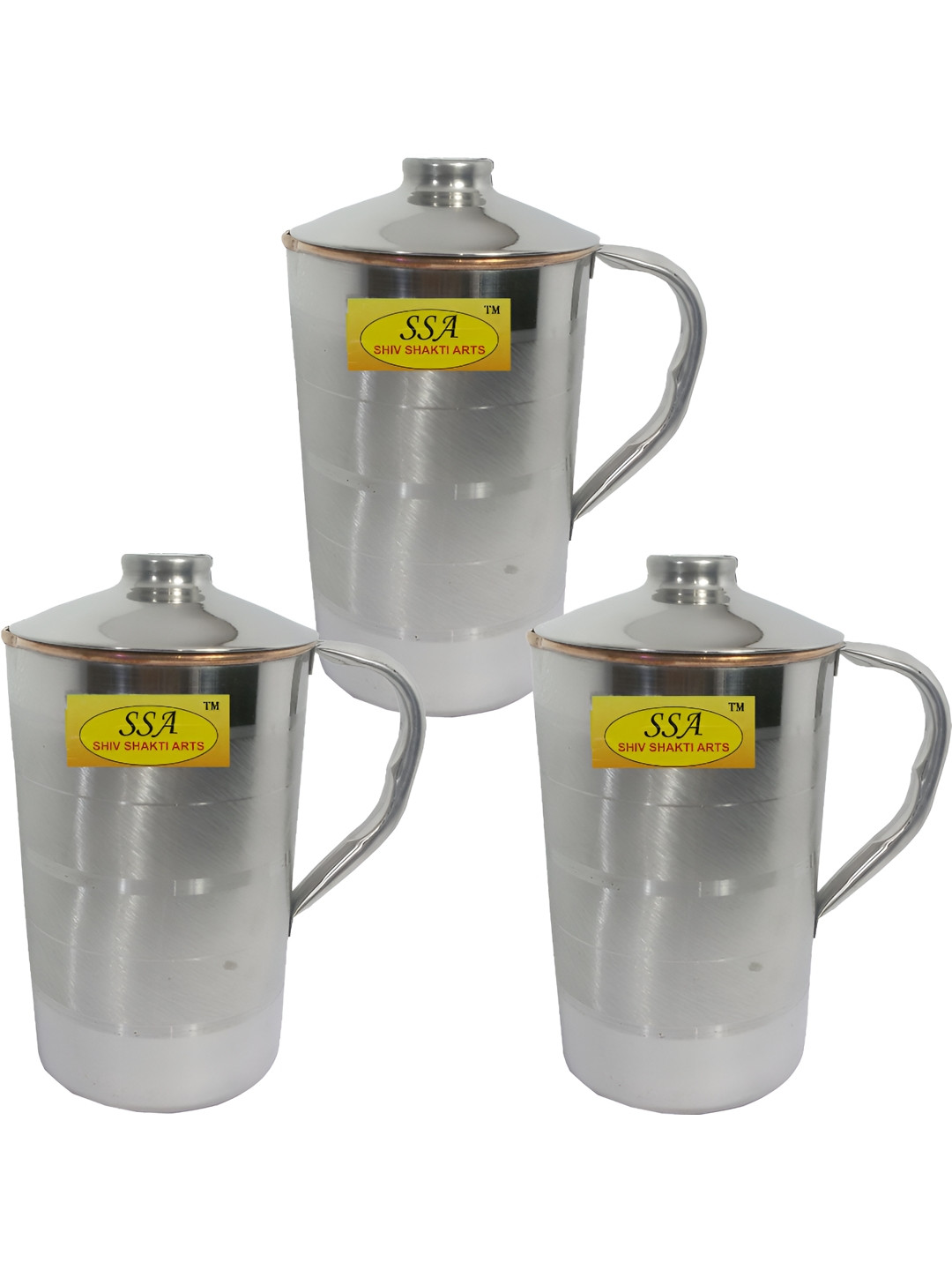 Shivshakti Arts Steel Easy to Clean Copper Water Jugs 1.8 L