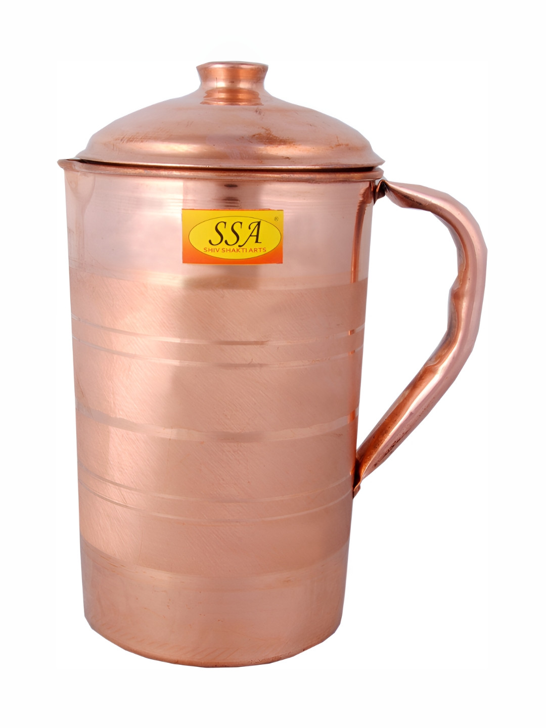Shivshakti Arts Copper Toned Easy to Clean Copper Water Jugs 1.8 L