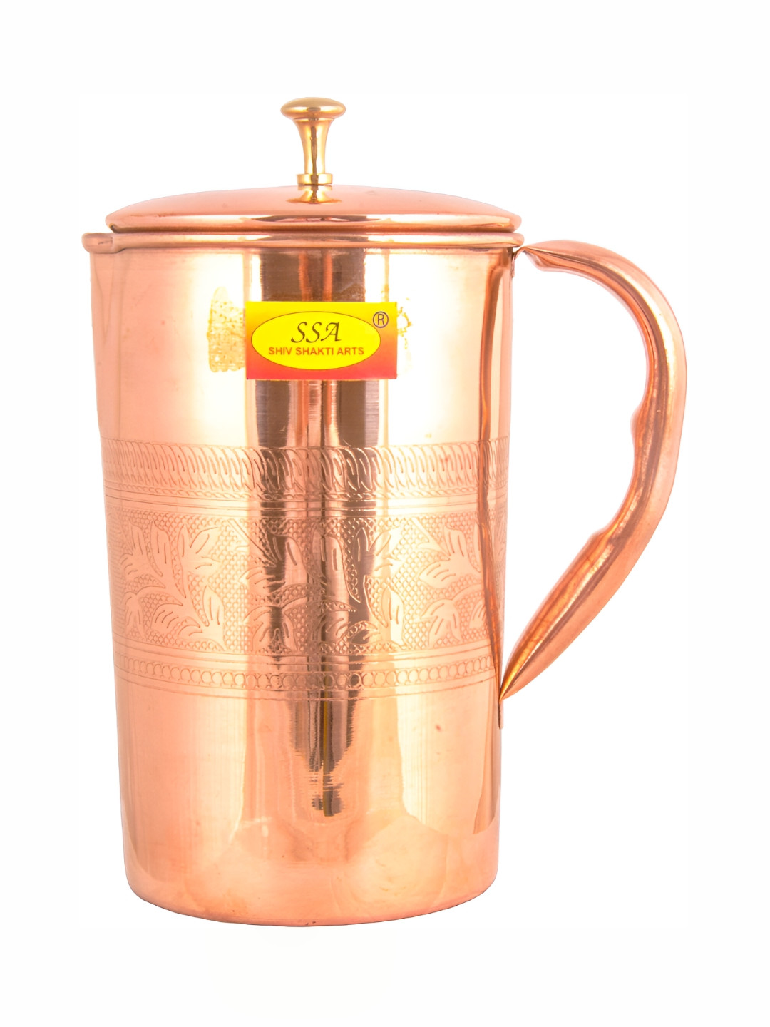 Shivshakti Arts Brown Easy to Clean Copper Water Jugs  1.5 L