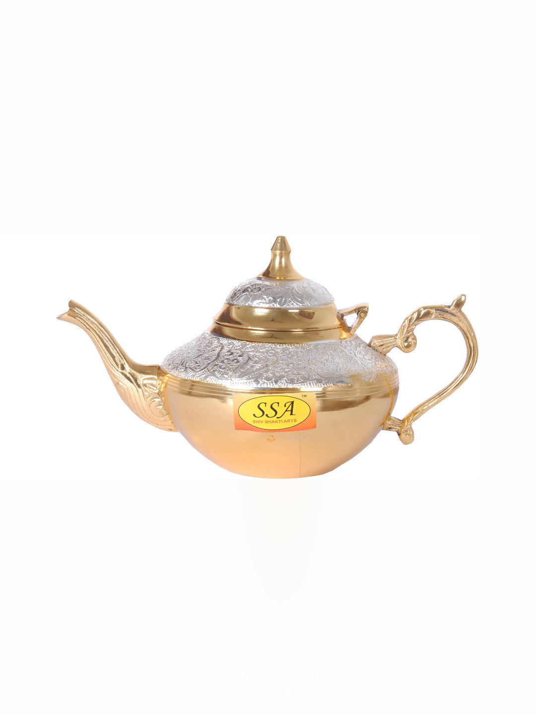 Shivshakti Arts Gold Toned Easy To Clean Brass Water Jugs 500ml
