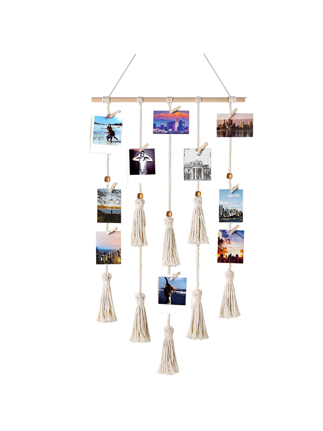 VAH Kya Bat Hai !! White Wooden Photo Frame With Clips