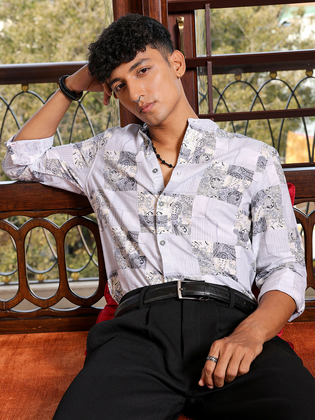 The Indian Garage Co Men Slim Fit Indie Printed Resortwear Shirt