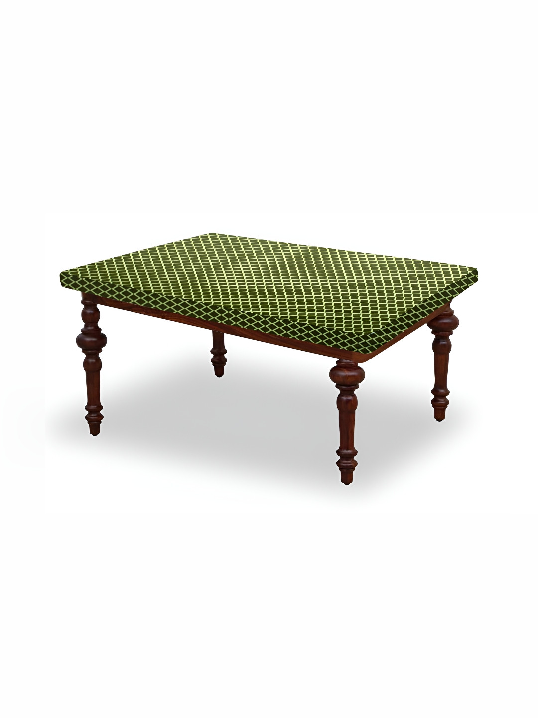 Stylista Green & Lime Green Checked Waterproof 4-Seater Table Cover