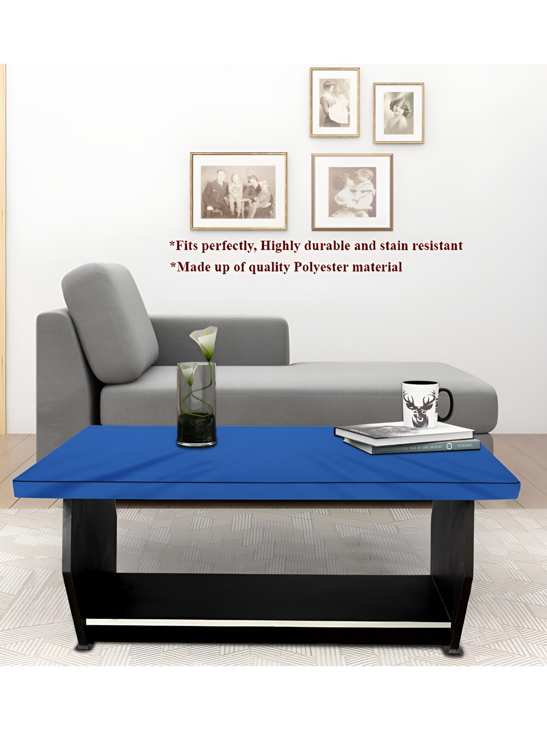 Stylista Blue Waterproof Rectangle 1.5 m x 60.96 cm Table Cover