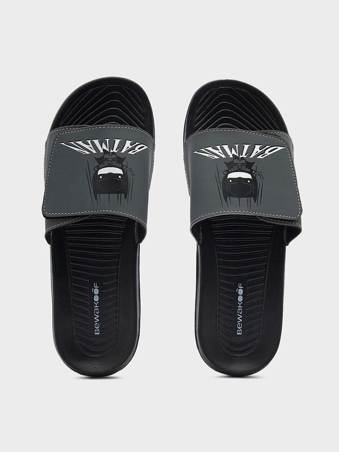 Bewakoof Men Batman Chibi Printed Rubber Sliders