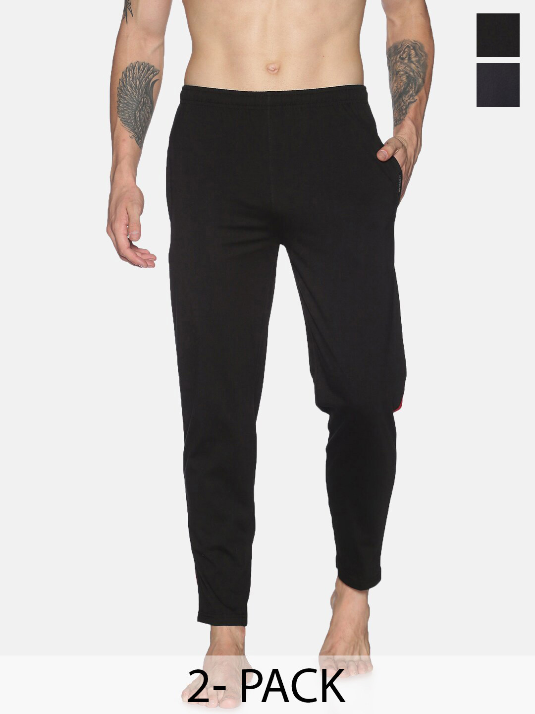 Dollar  Men Solid Contrast Net Folding Track Pant with One side Zipper Pocket
