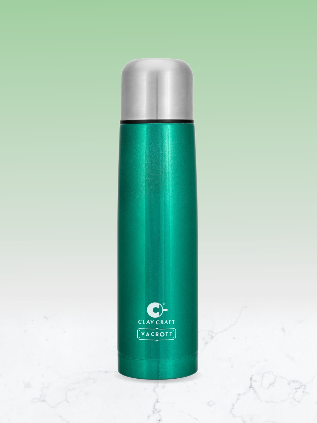 CLAY CRAFT Vacbott Brand Logo Stainless Steel Double Wall Vacuum Water Bottle - 500ml