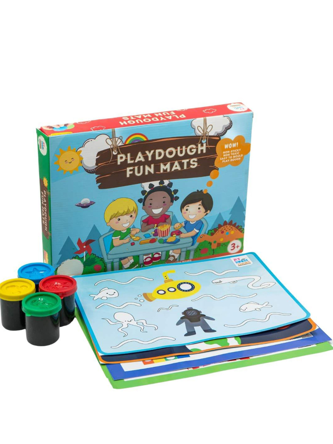 My House Teacher Kids Play dough with Reusable Mats Activity Box