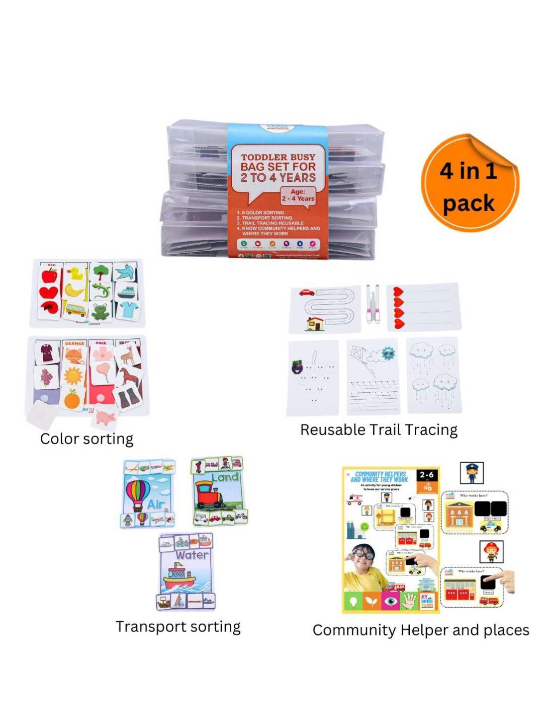 My House Teacher Kids Busy Bag Set