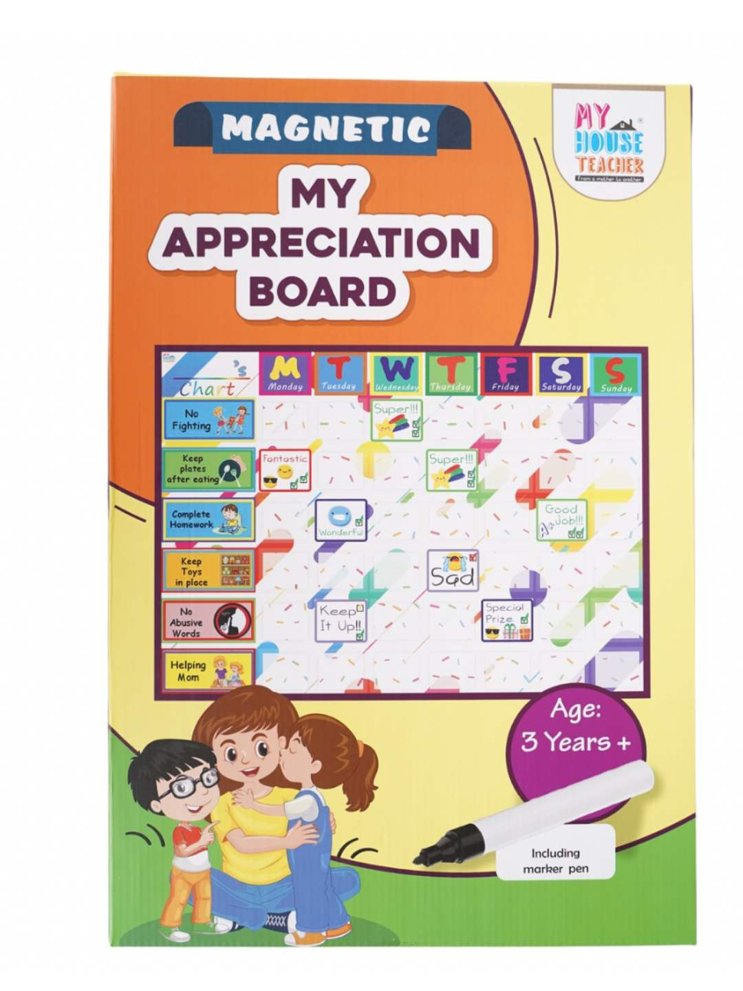 My House Teacher Kids Magnetic Appreciation Chart Board