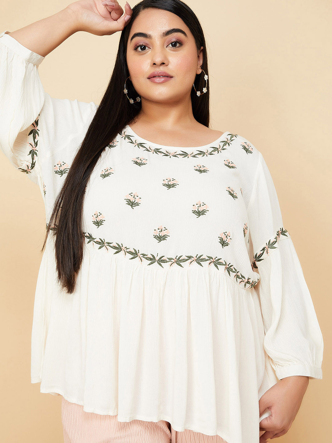 max White Floral Print Top