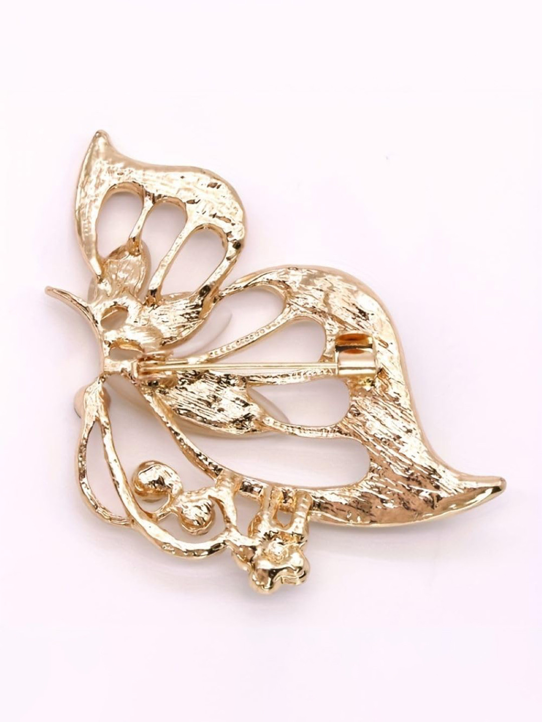 SYGA Stones Studded Half Butterfly Charm Brooch