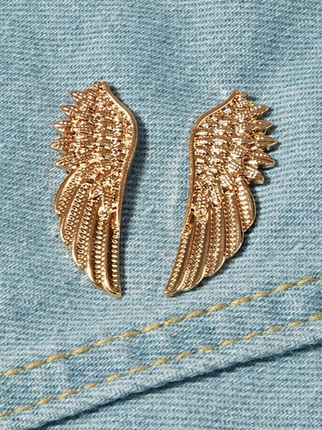 SYGA Set Of 2 Punk Wing Collar Pins