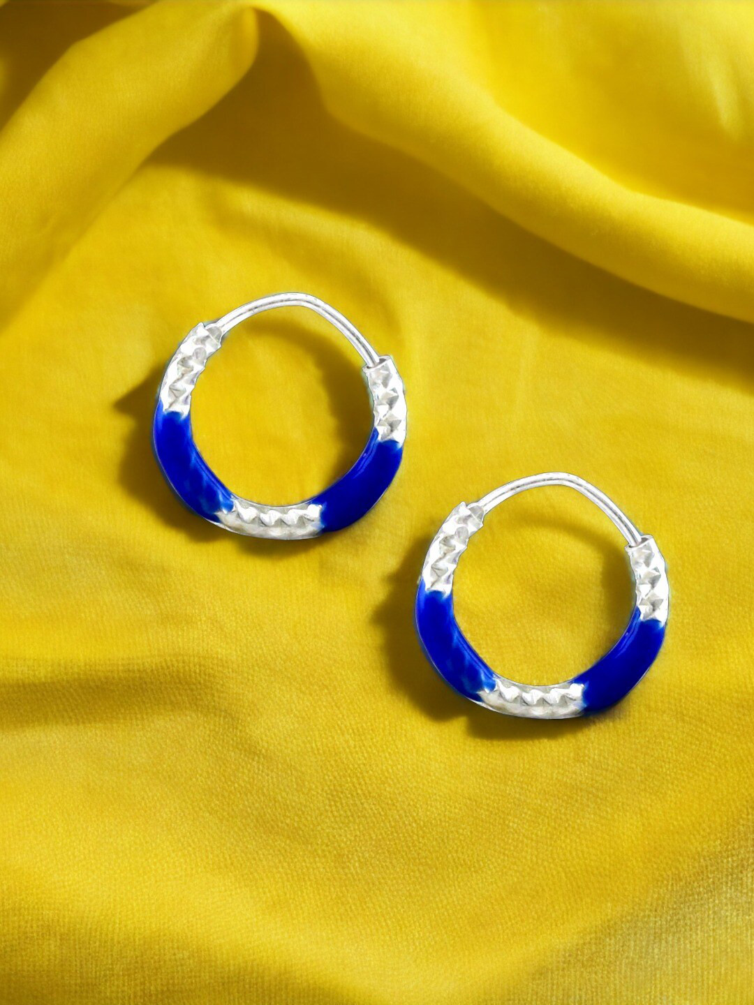 Taraash 925 Sterling Silver Contemporary Hoops