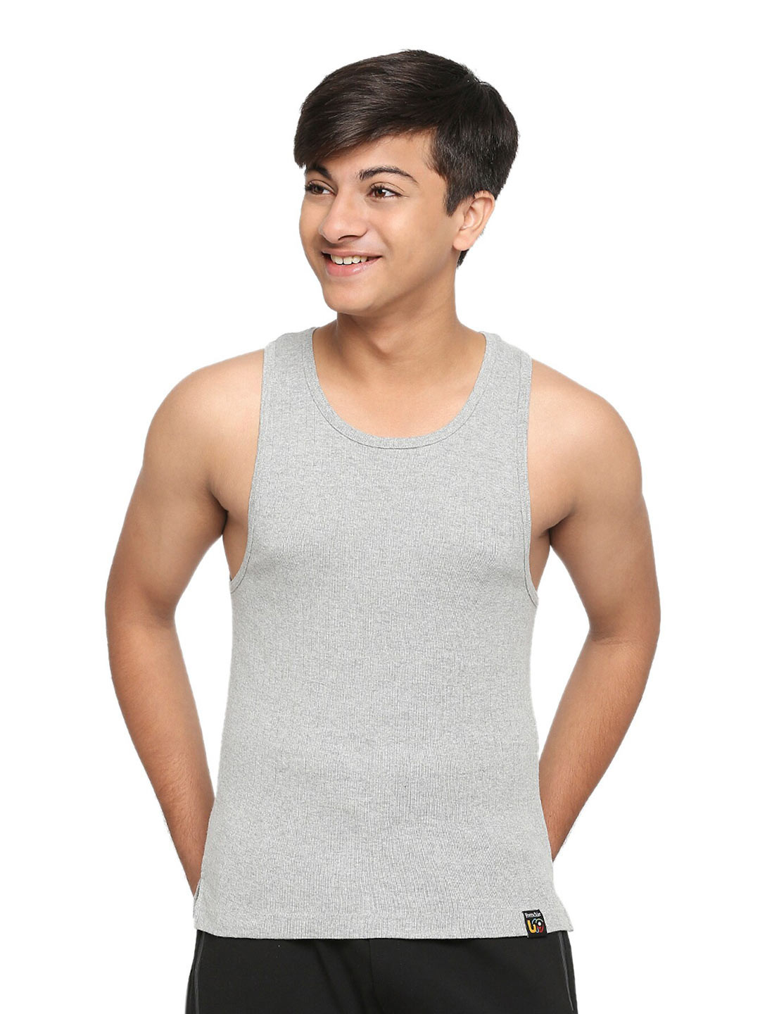 FRENCHIE Boys Ribbed Pure Cotton Sleeveless Innerwear Vests