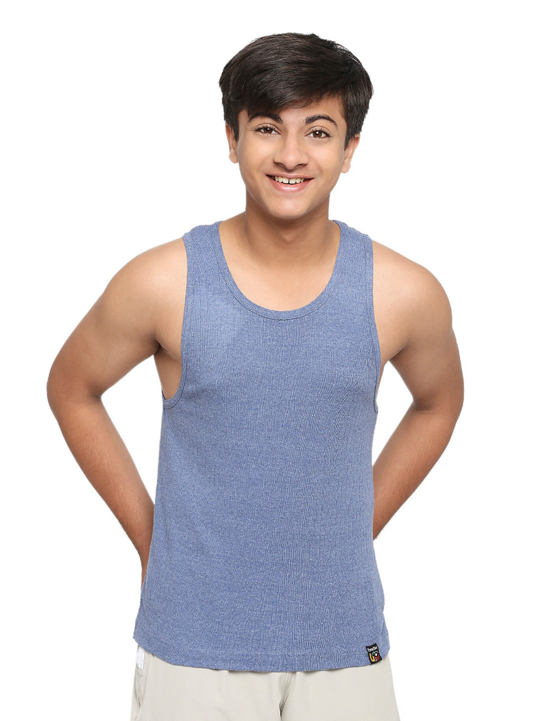 FRENCHIE Boys Pure Cotton Sleeveless Innerwear Vest FR-BI-VS-U1903-1X5-Blue-XS