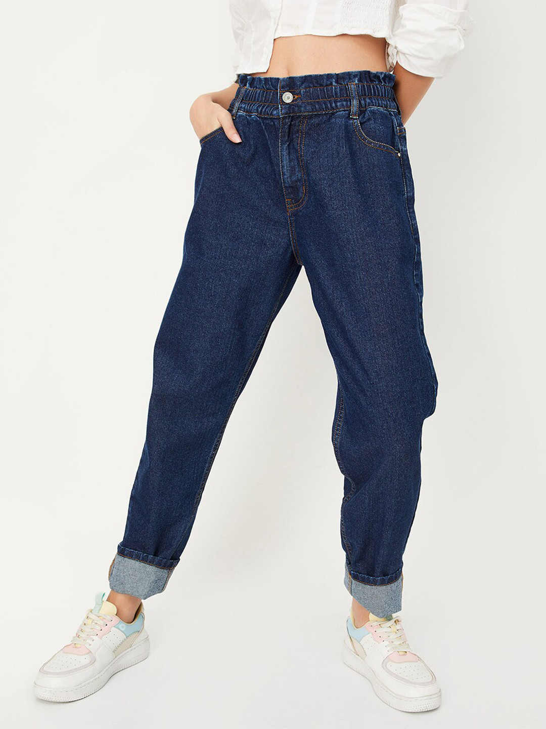 max Women Mid-Rise Clean Look Pure Cotton Jeans