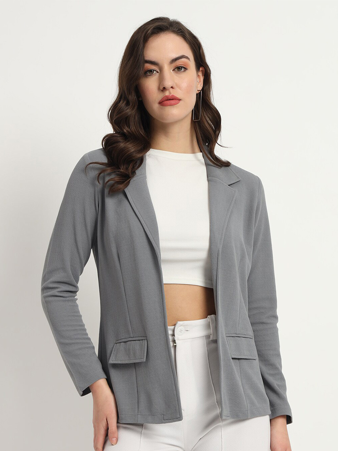 Zastraa Slim Fit Notched Lapel Collar Overcoat