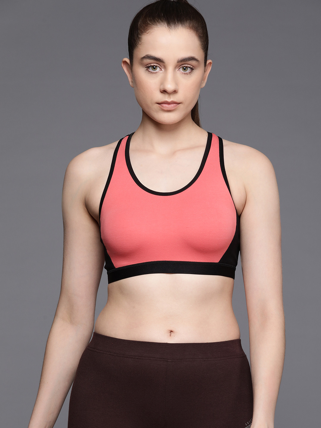HRX by Hrithik Roshan Racerback Lifestyle Sports Bra-Full Coverage