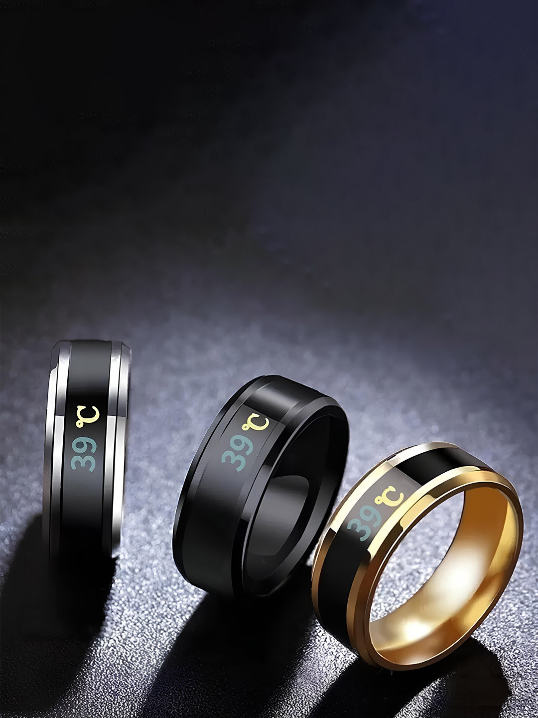 KARISHMA KREATIONS Unisex Set Of 3 Stainless Steel Silver Plated Finger Rings