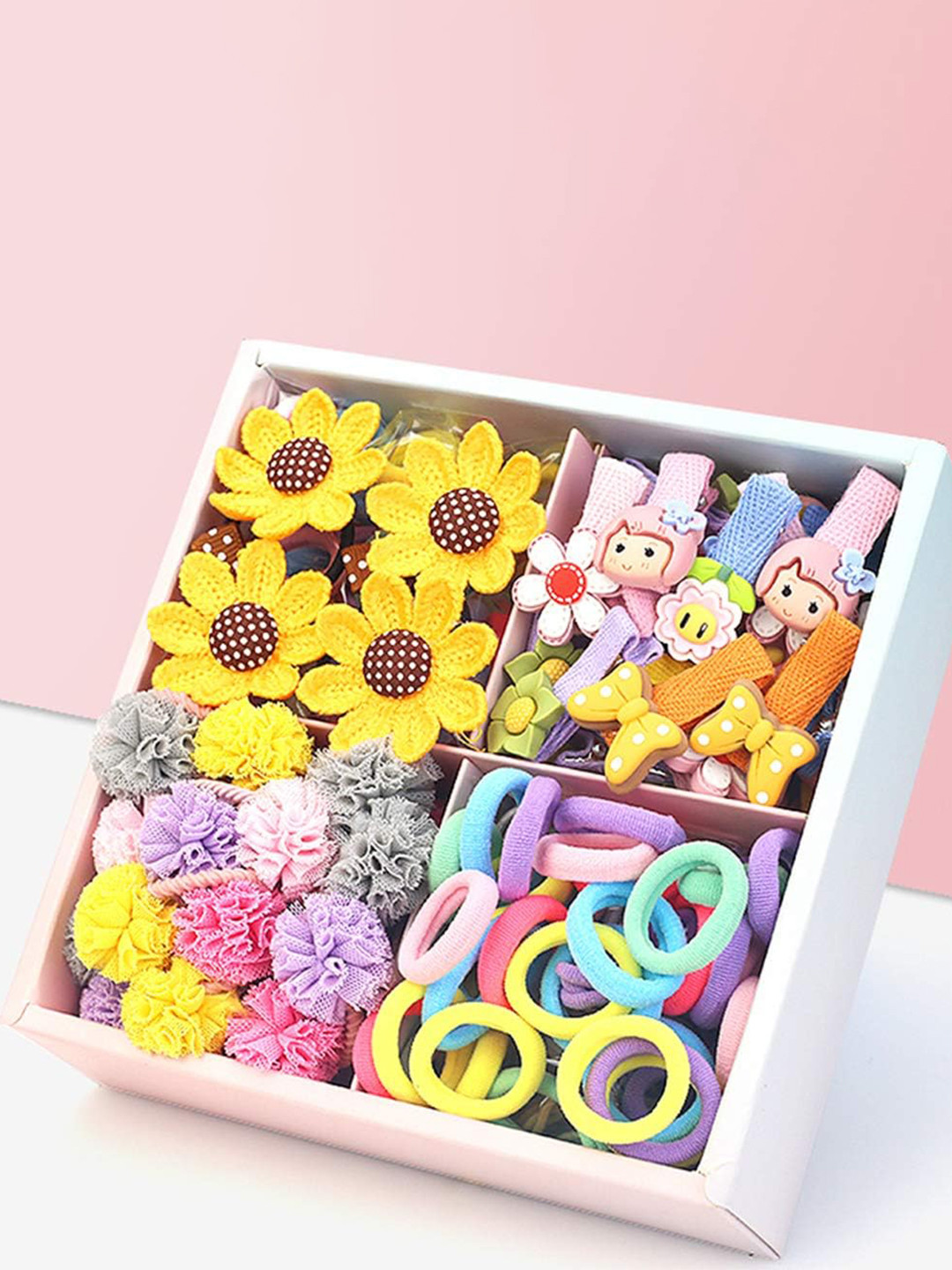 Shining Diva Fashion Girls Set Of 74 Hair Accessory Set