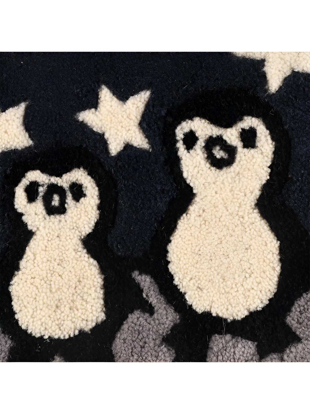 LITTLELOOMS Dark blue & Yellow Around The World Map Hand-Tufted Circular Woollen Carpet