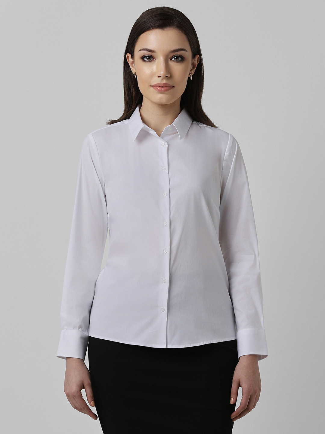 Van Heusen Woman Women White Opaque Formal Shirt