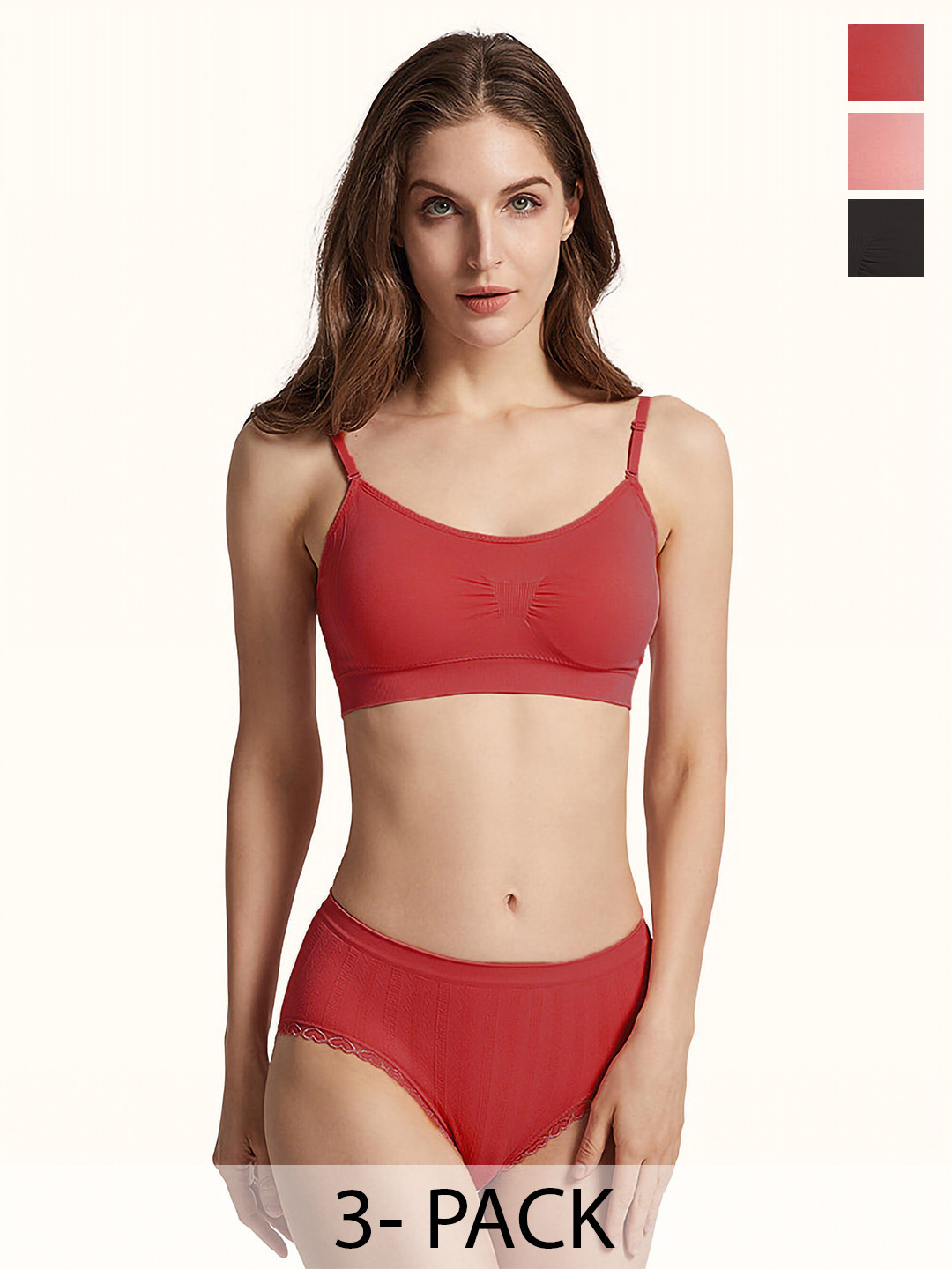 PIBU Pack Of 3 Cotton Lingerie Sets F_K_Nora Set_23