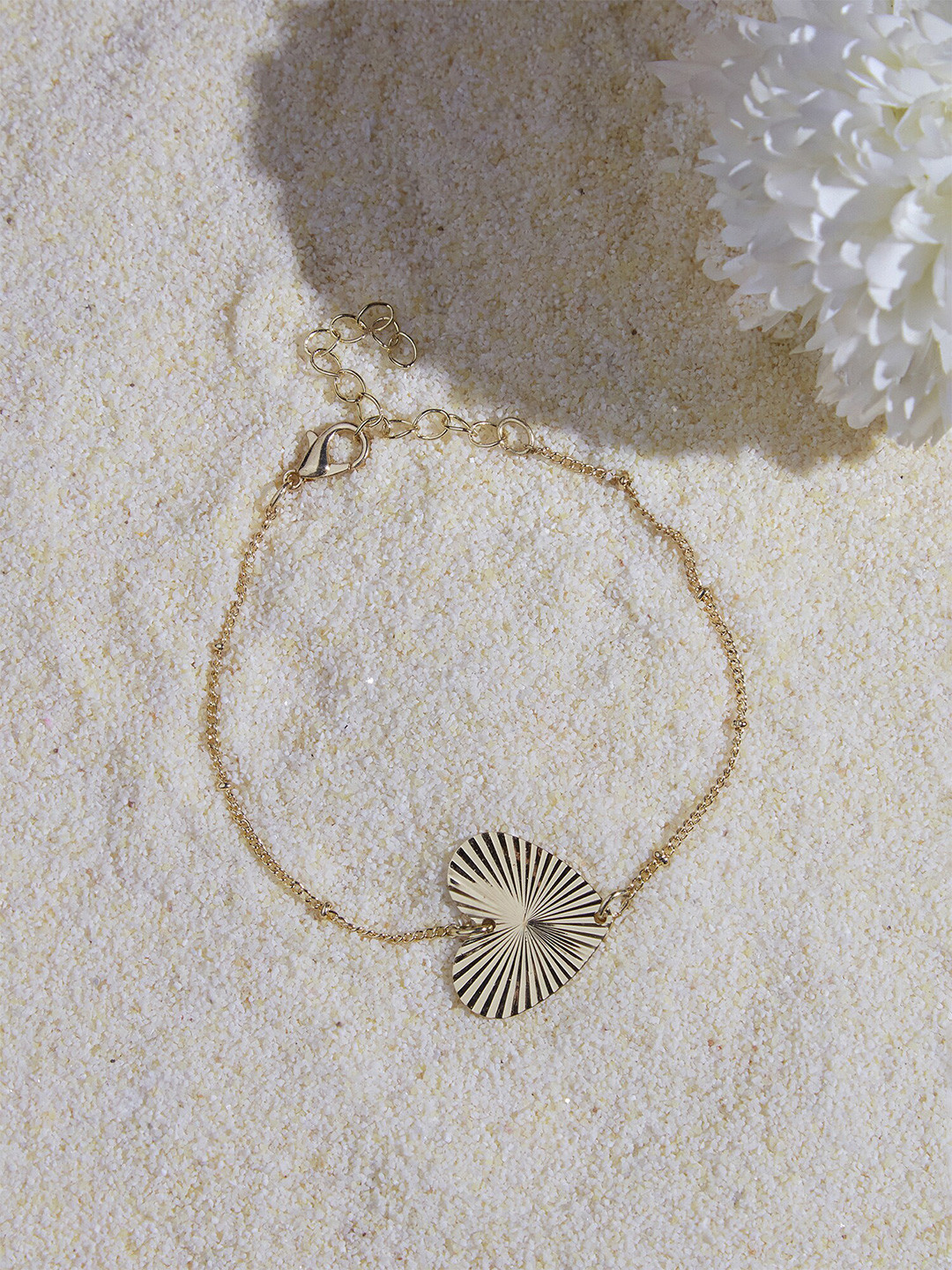 Accessorize Gold-Plated Heart Charm Bracelet