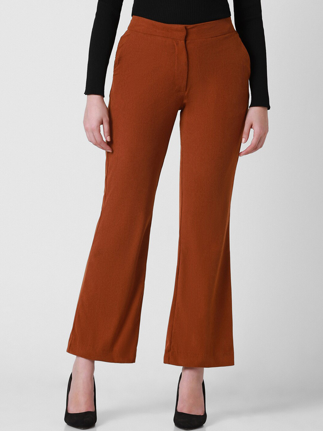 Van Heusen Woman Textured Bootcut Formal Trousers