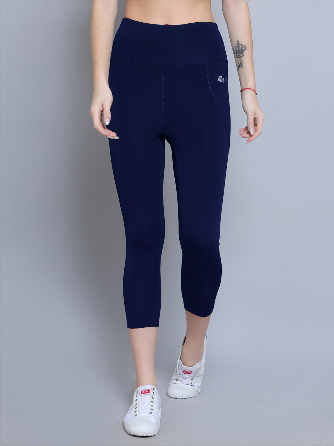N-Gal Women Dry Fit Three-Fourth Length Gym Or Yoga Tights