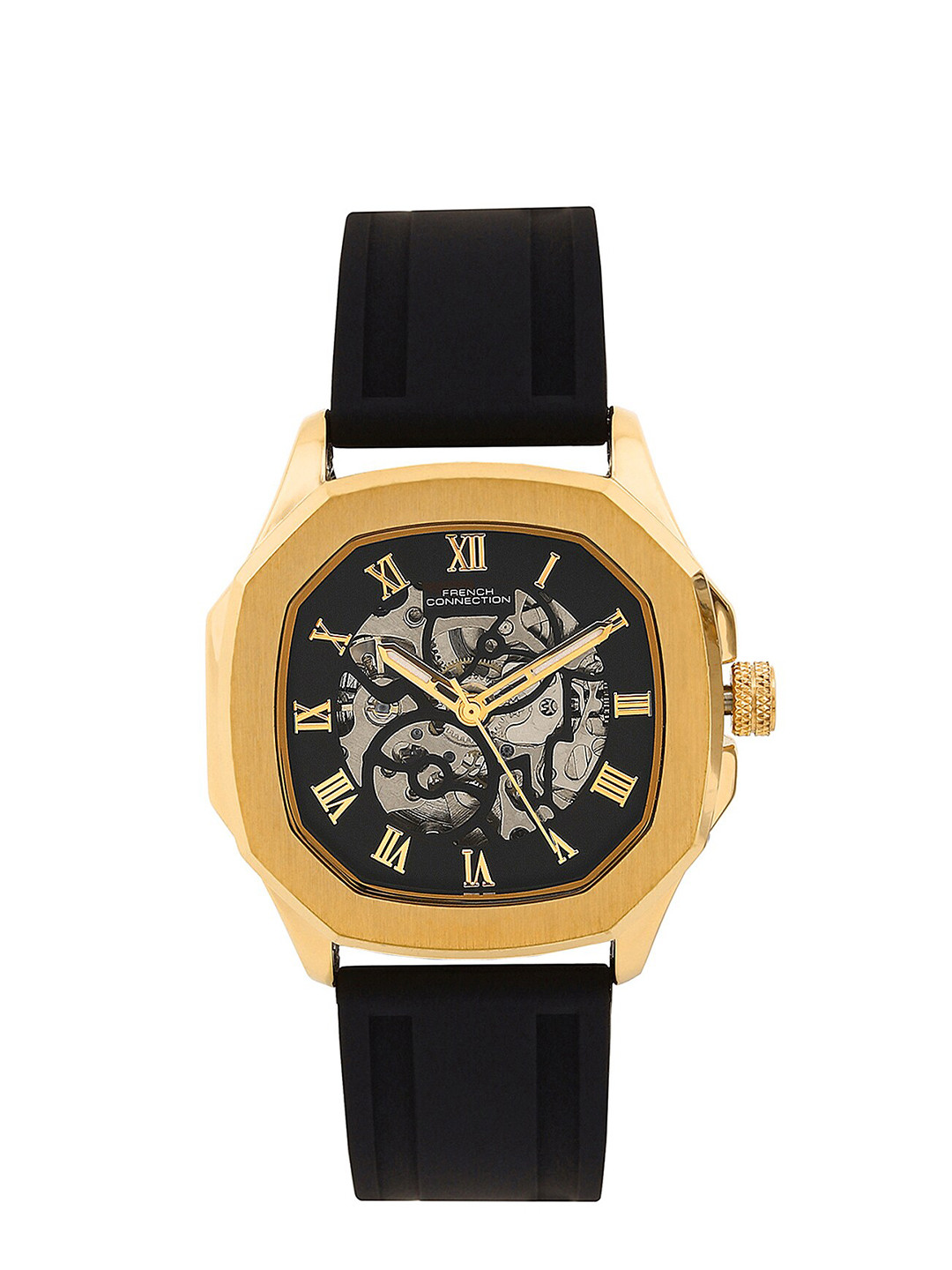 French Connection Men Round Dial Sillicon Straps Automatic Watch- FCA05-2