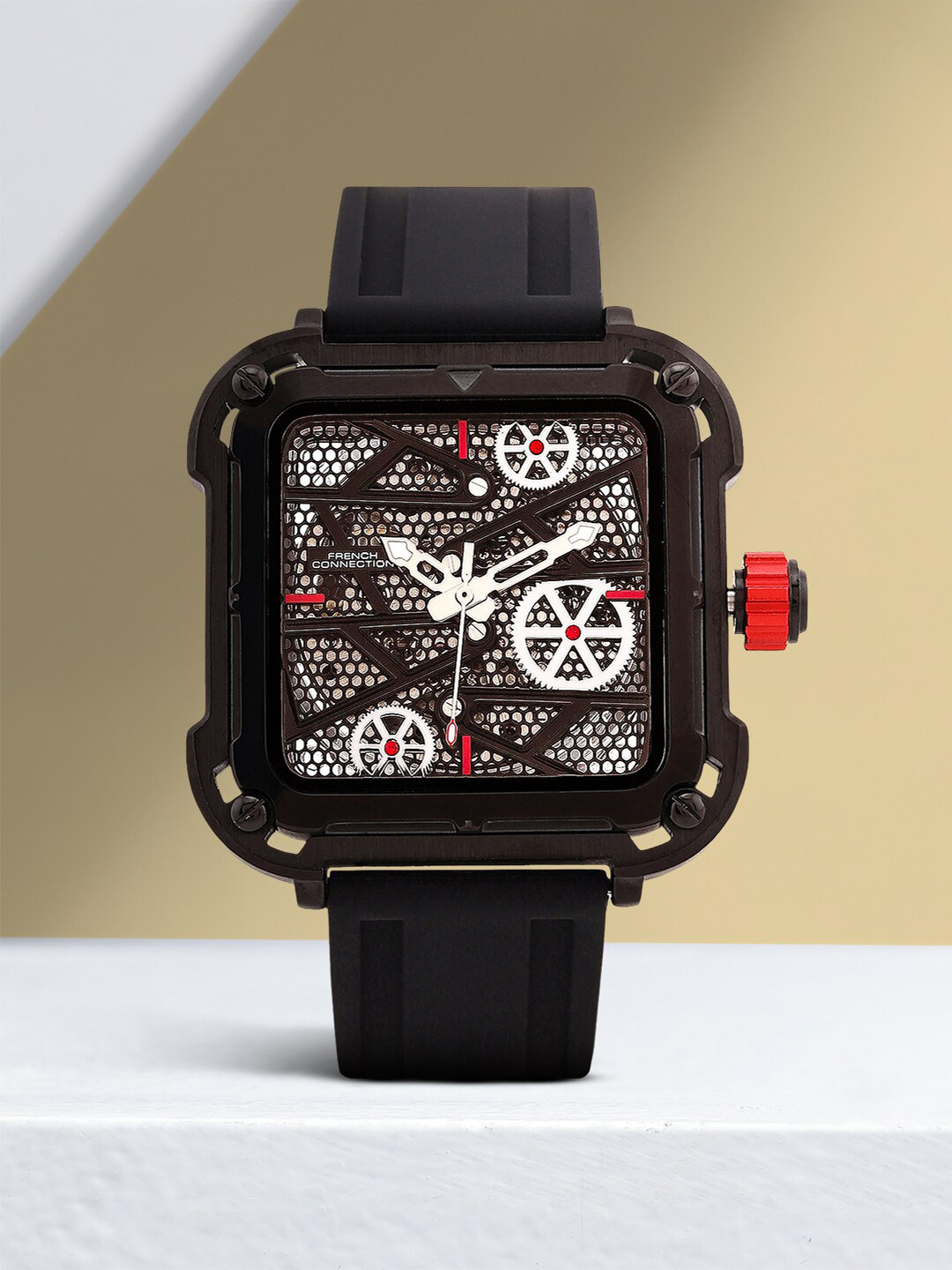 French Connection Men Skeleton Dial Automatic Watch- FCA07-2