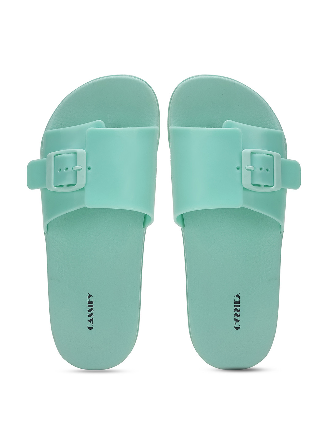 CASSIEY Women Buckle Detailed Sliders