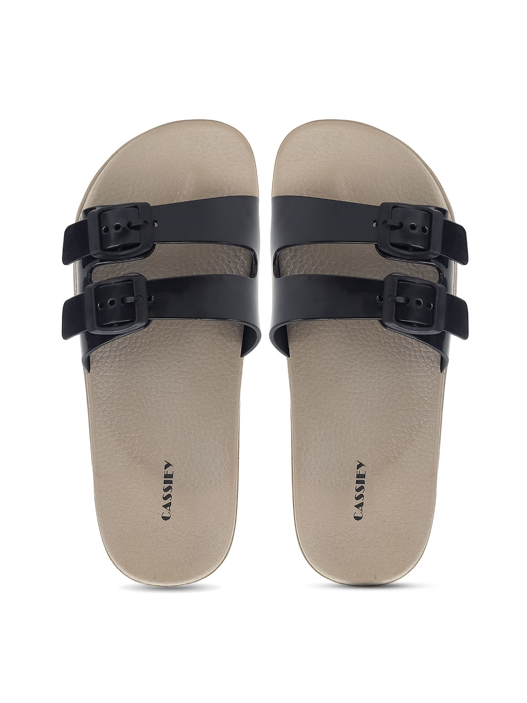 CASSIEY Women Buckle Detailed Sliders