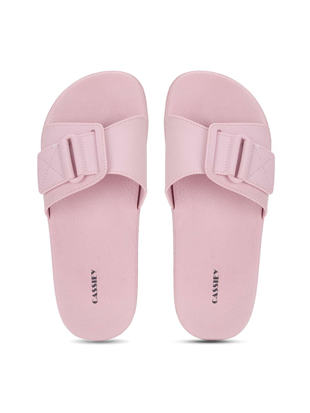 CASSIEY Women Buckle Detailed Sliders