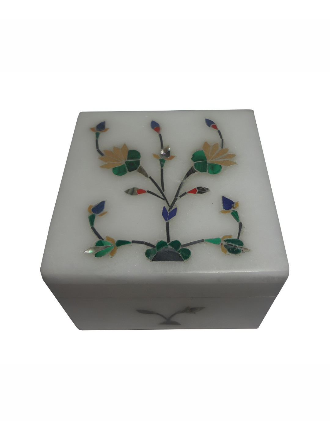 Avinash Handicrafts White Reusable Square Jewellery Box