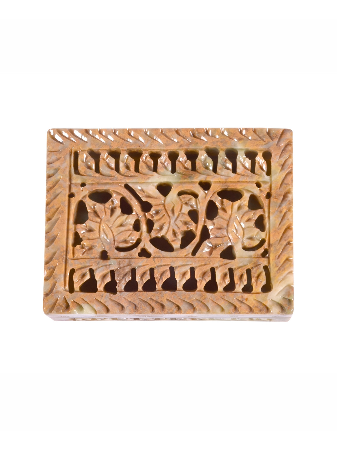 Avinash Handicrafts Beige Reusable Rectangle Jewellery Box