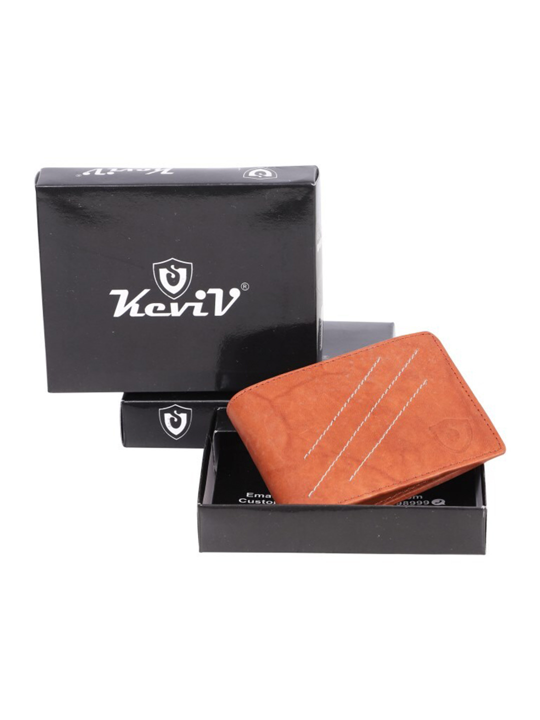 Keviv Self Design RFID Leather Two Fold Wallet